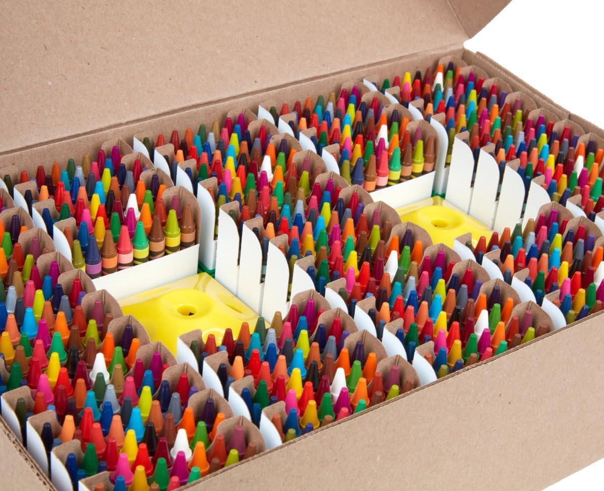 Crayola Crayon Classpack (800ct), Bulk Crayons for Kids, Bulk School Supplies, Large Crayon Box, Preschool Teacher Classroom Essentials, Ages 5, 6, 7(832 Count (Pack of 1))