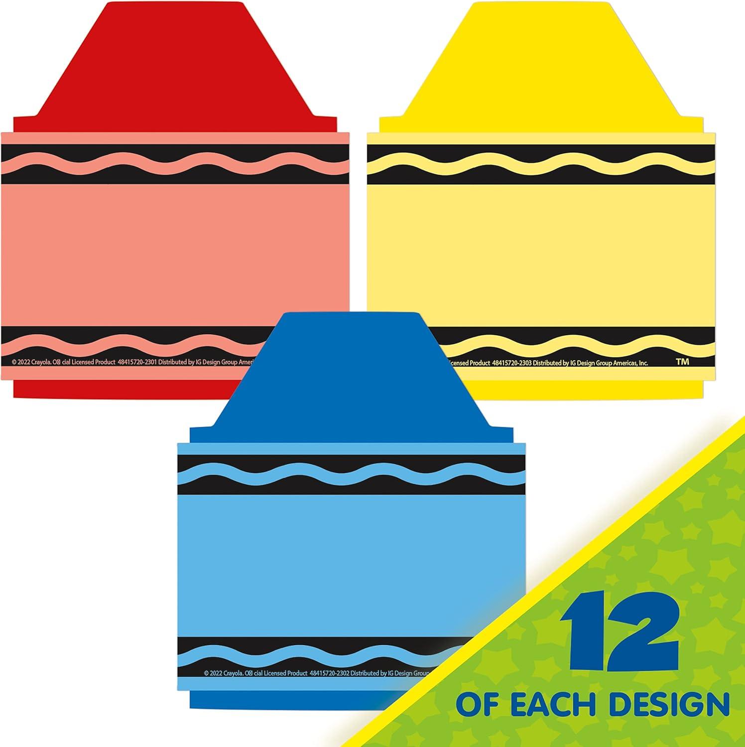 Eureka Crayola Crayons Paper Cut-Out Classroom Decorations for Teachers, 36 Pieces(Crayola Crayons)