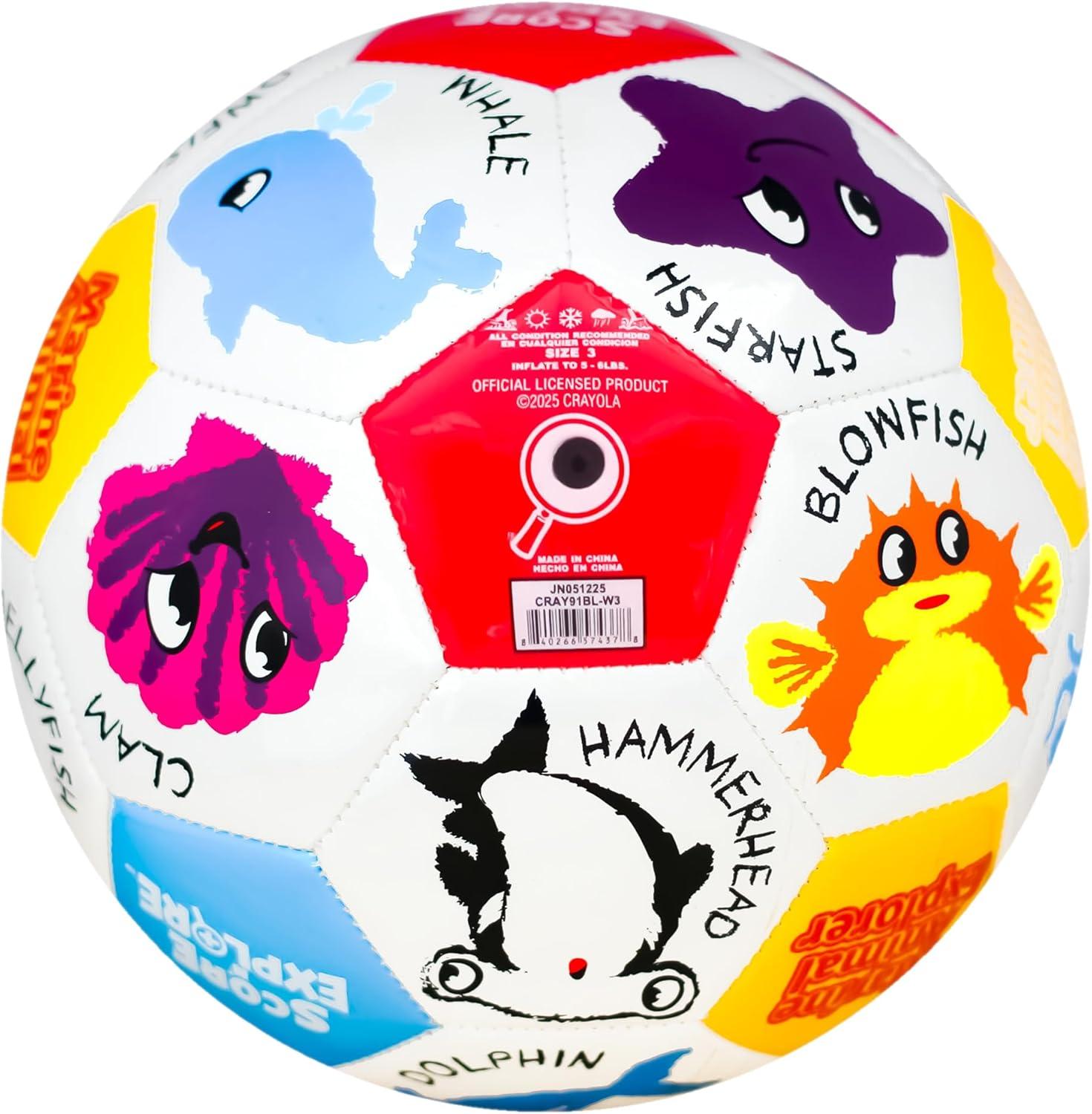 Crayola Official Soccer Ball – Unisex Kids – Multiplication Box Size 3(Marine)