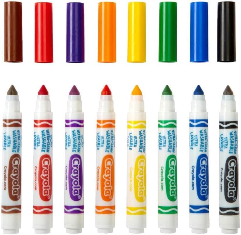 Crayola Ultra Clean Washable Markers Classpack (200ct), 10 Assorted Colors, Bulk Markers for Preschool, Kindergarten, Elementary Classrooms, Ages 3, 4, 5(Broad Line)