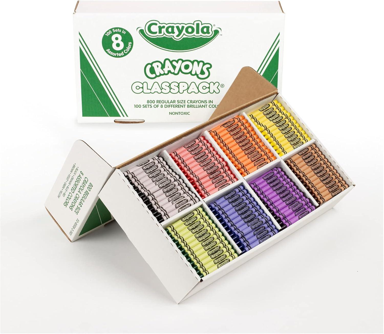 Crayola Crayon Classpack (800ct), Bulk Crayons for Kids, Bulk School Supplies, Large Crayon Box, Preschool Teacher Classroom Essentials, Ages 5, 6, 7(1 Count (Pack of 800))