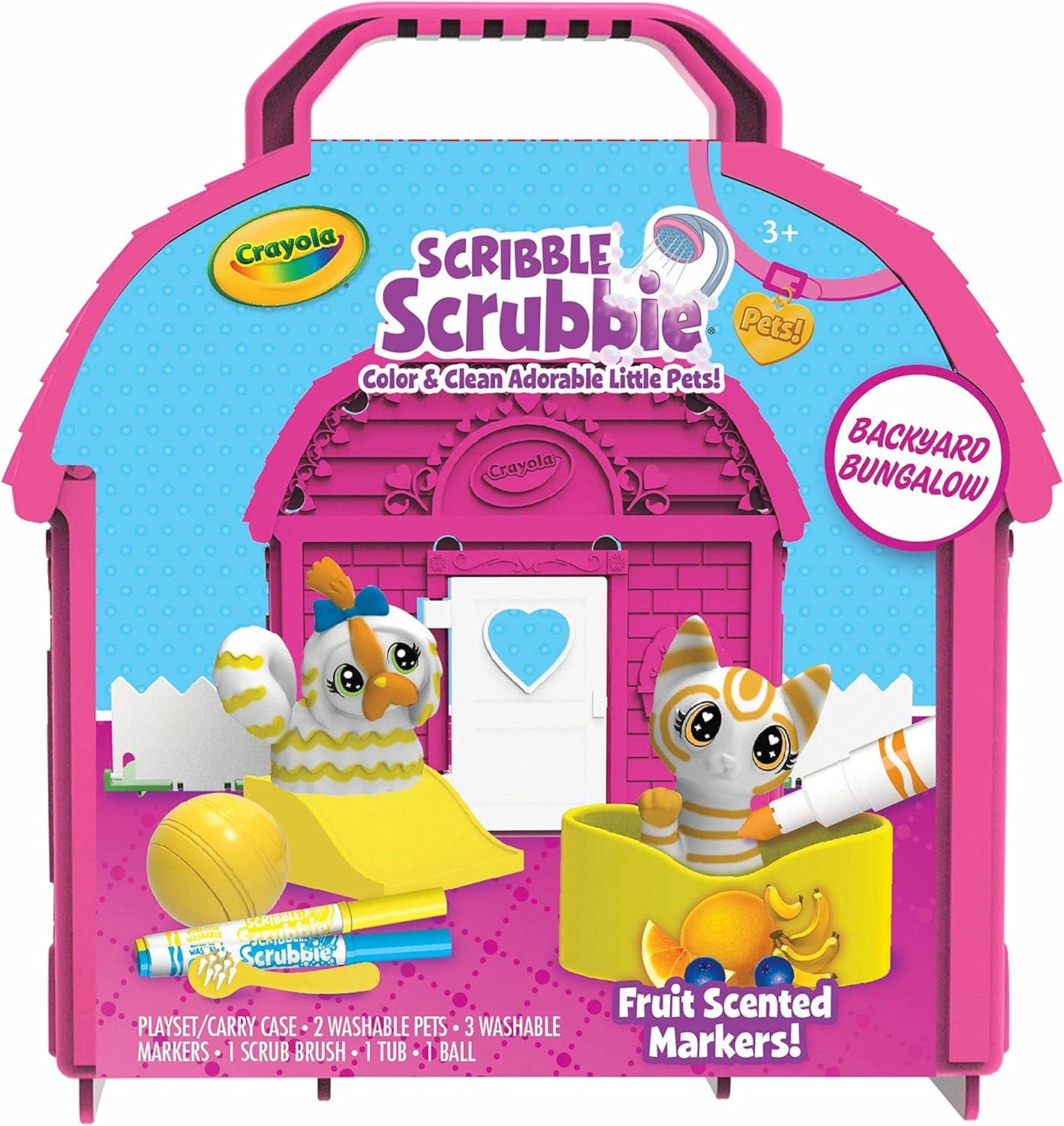 Crayola Scribble Scrubbie Pets, Backyard Playset, Toys For Girls & Boys, Gifts For Kids, Ages 3+(Backyard Bungalow)