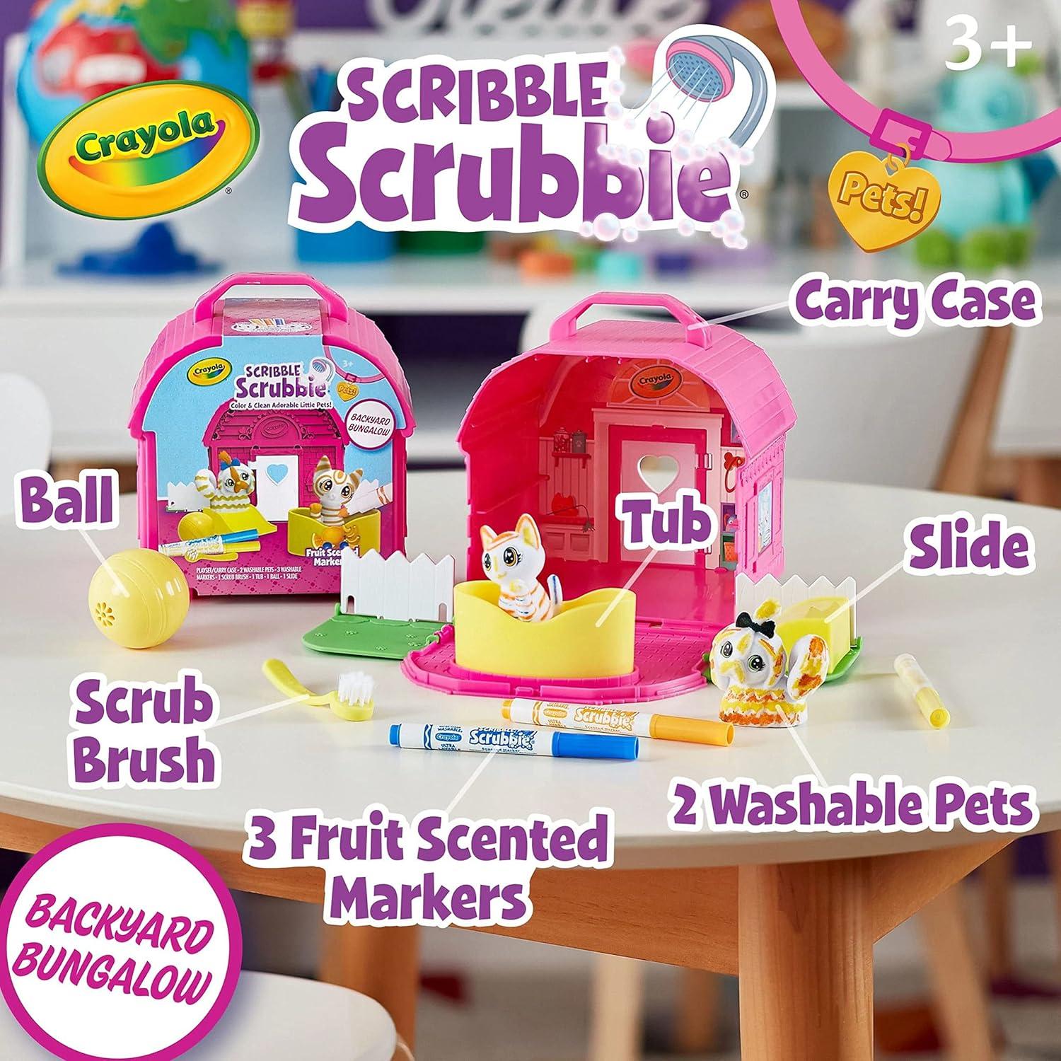 Crayola Scribble Scrubbie Pets, Backyard Playset, Toys For Girls & Boys, Gifts For Kids, Ages 3+(Backyard Bungalow)