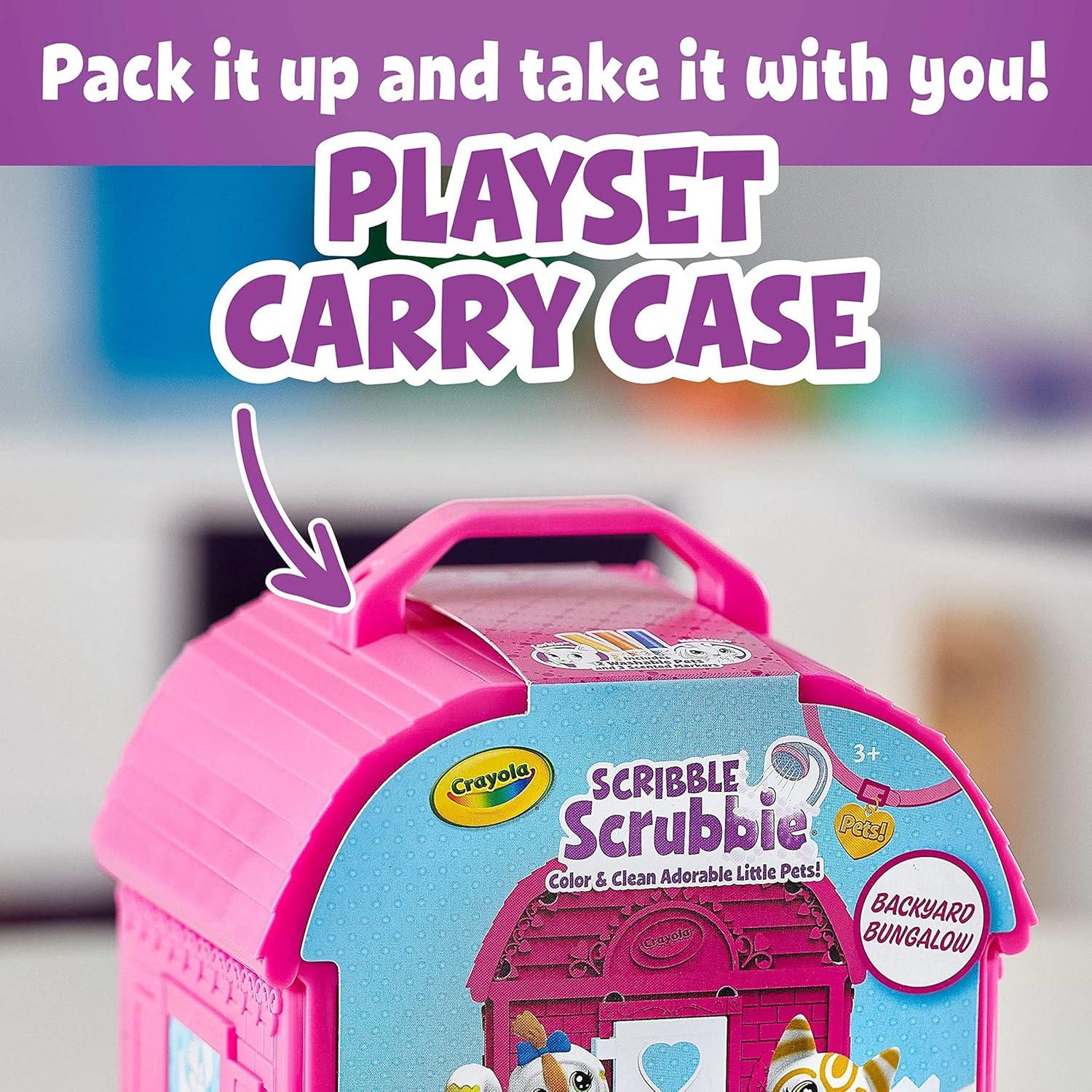 Crayola Scribble Scrubbie Pets, Backyard Playset, Toys For Girls & Boys, Gifts For Kids, Ages 3+(Backyard Bungalow)