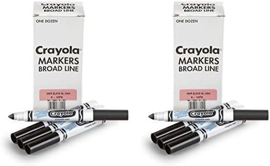 Crayola 12 Count Washable Bulk Markers, Green(Black)