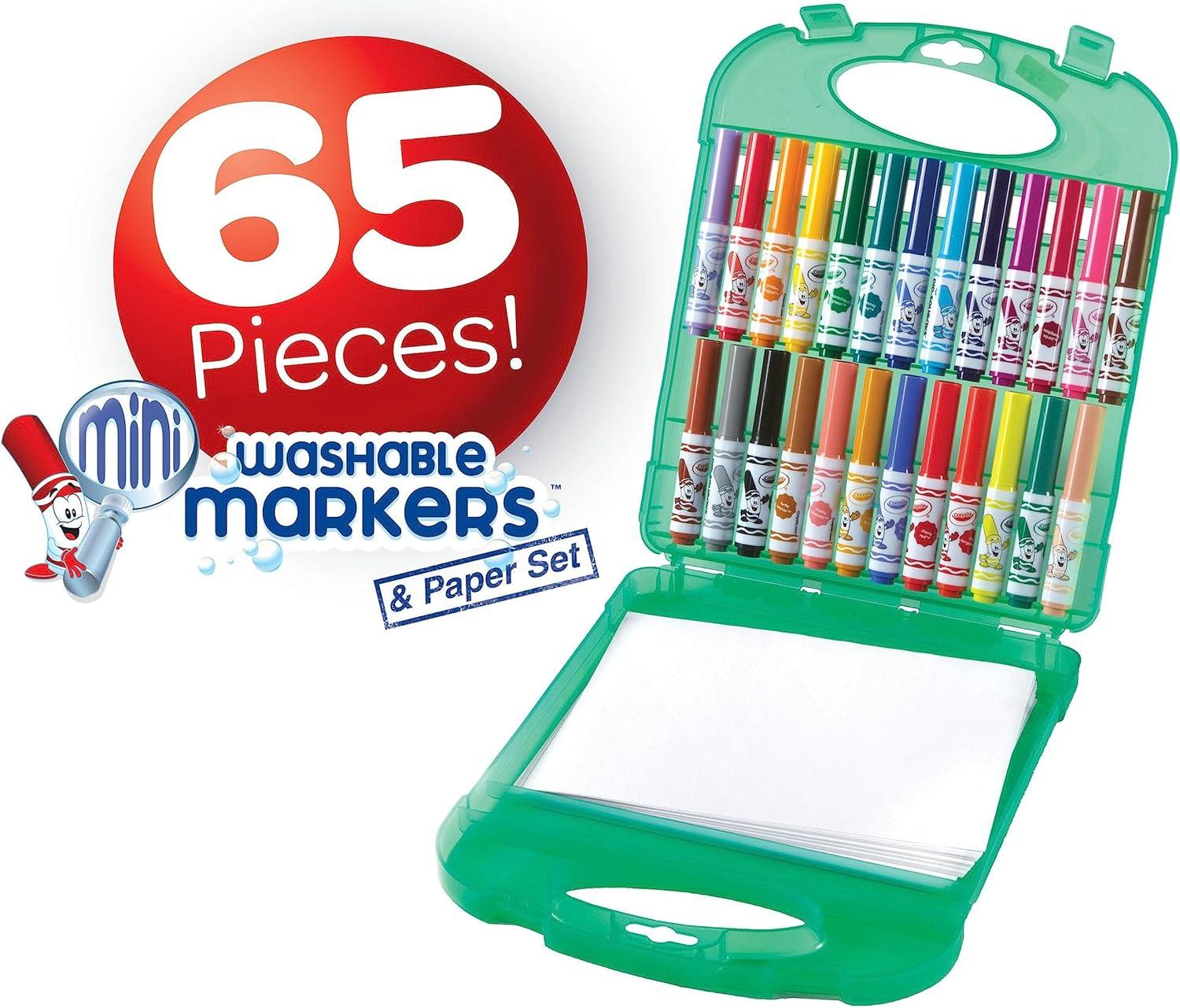 Crayola Pip-Squeaks Washable Marker Set (65ct), Holiday & Christmas Gifts for Kids, Coloring Set, Art Supplies for Kids, Drawing & Craft Kit, Travel Activity, 4+(Pip Squeak Markers)