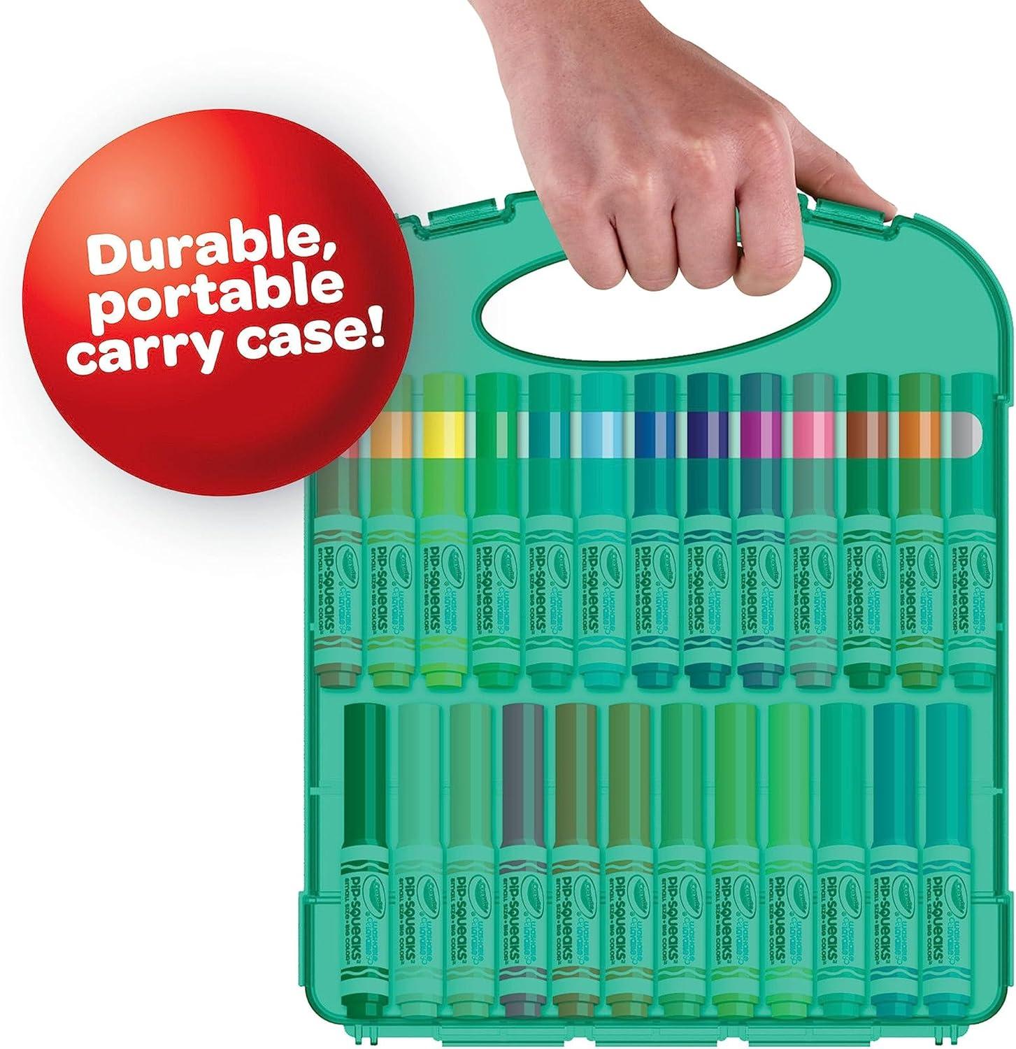 Crayola Pip-Squeaks Washable Marker Set (65ct), Holiday & Christmas Gifts for Kids, Coloring Set, Art Supplies for Kids, Drawing & Craft Kit, Travel Activity, 4+(Pip Squeak Markers)