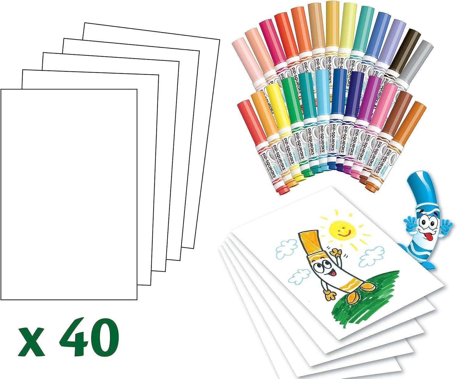 Crayola Pip-Squeaks Washable Marker Set (65ct), Holiday & Christmas Gifts for Kids, Coloring Set, Art Supplies for Kids, Drawing & Craft Kit, Travel Activity, 4+(Pip Squeak Markers)