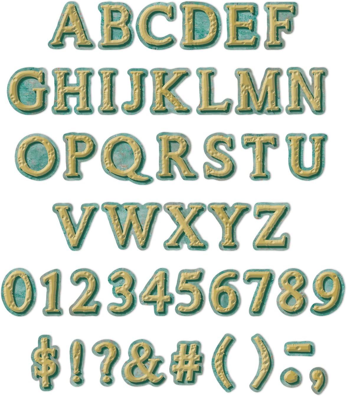 Eureka Crayola Letter, Number, Punctuation Mark, and Symbol Classroom Decorations for Teachers, 4″ H, 178 Pieces, Blue(Curiosity Garden)
