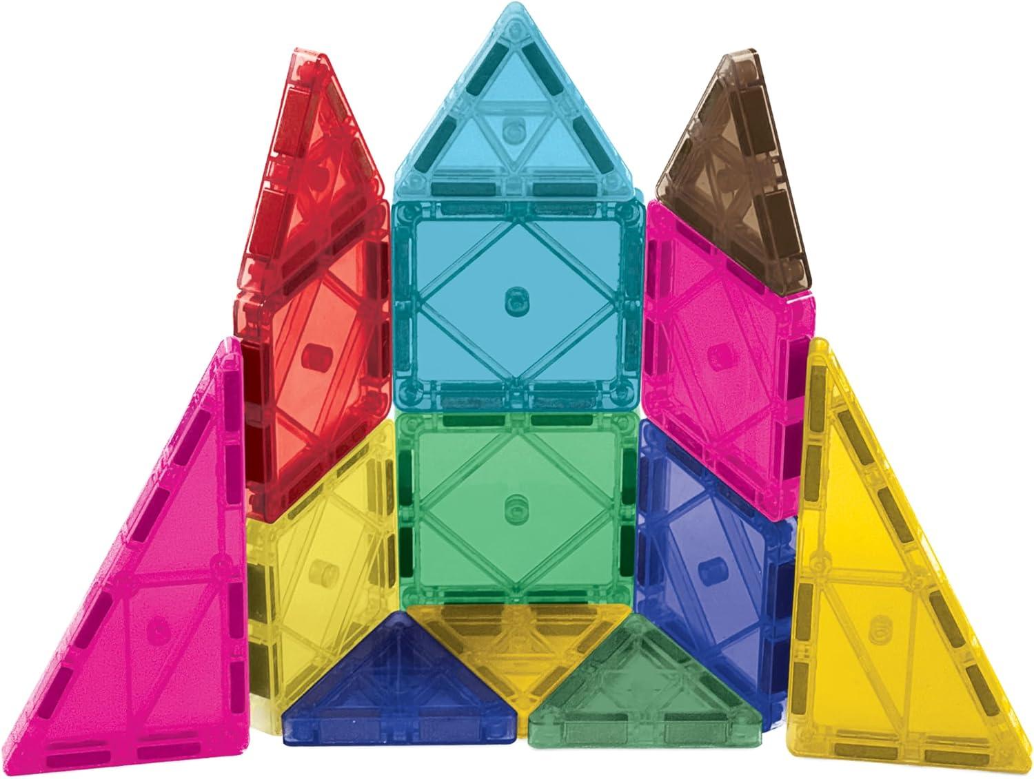 CreateOn Crayola Limited Edition Retro PIP Magnetic Tiles Set, Building Set for Kids, STEM Toys for Boys and Girls Ages 3 and Up, 14-Piece Set
