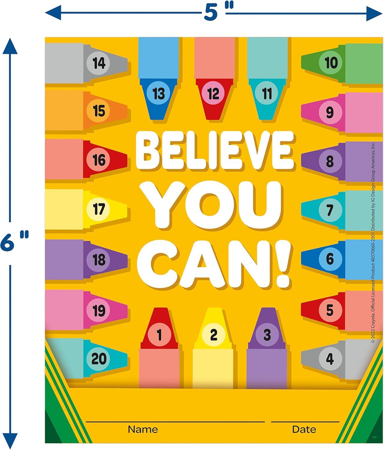 Eureka Crayola Mini Student Sticker Reward Charts for School or Home, 5″ x 6″, 36 Charts and Over 700 Stickers(OS)