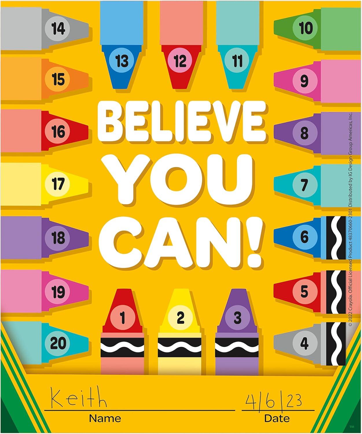 Eureka Crayola Mini Student Sticker Reward Charts for School or Home, 5″ x 6″, 36 Charts and Over 700 Stickers(OS)