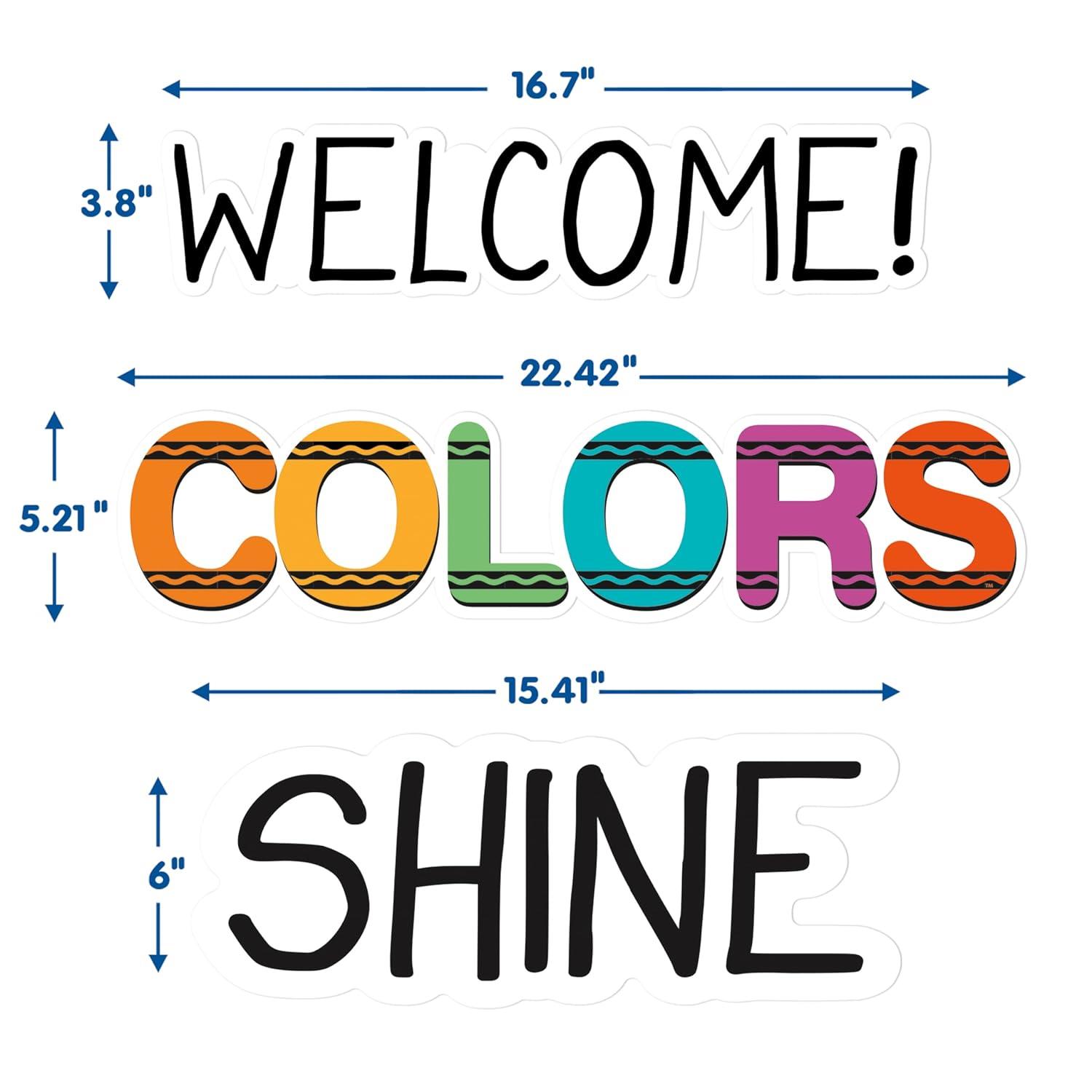 Eureka Crayola Let Your Colors Shine Bulletin Board Set