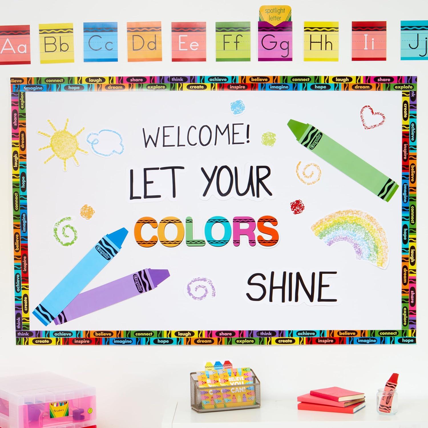 Eureka Crayola Let Your Colors Shine Bulletin Board Set
