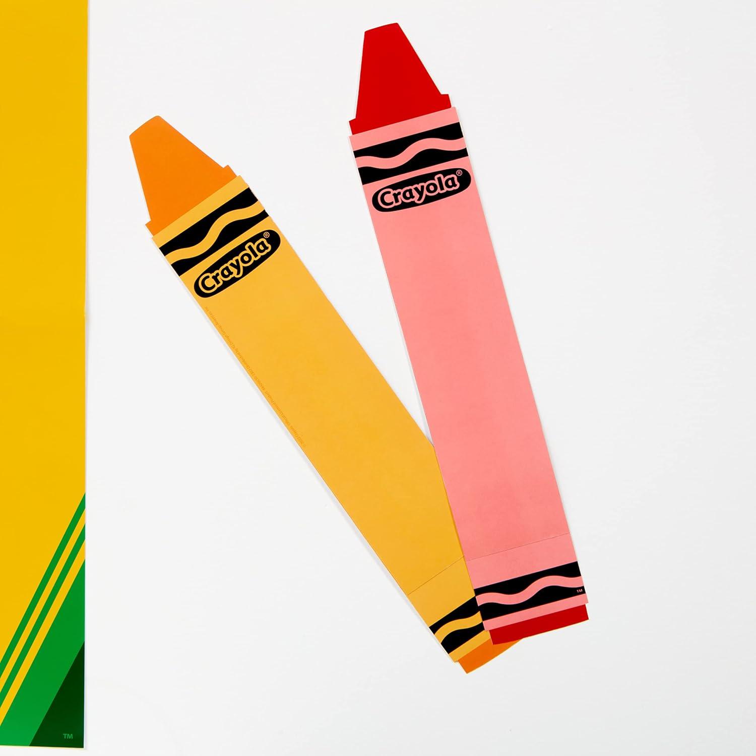 Eureka Crayola Crayons Door, Window, and Bulletin Board Go-Around Classroom Decorations for Teachers, 12 Pieces