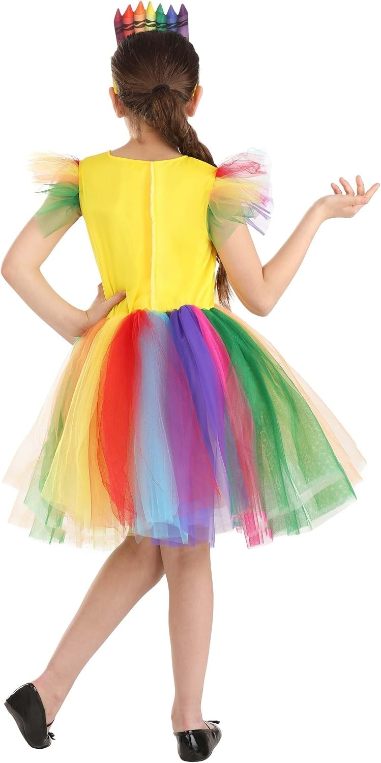 Kids Crayon Box Costume Dress Dress and Headband Included