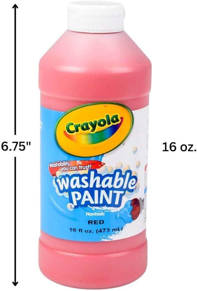 Crayola Washable Paint, Red, 16 oz.