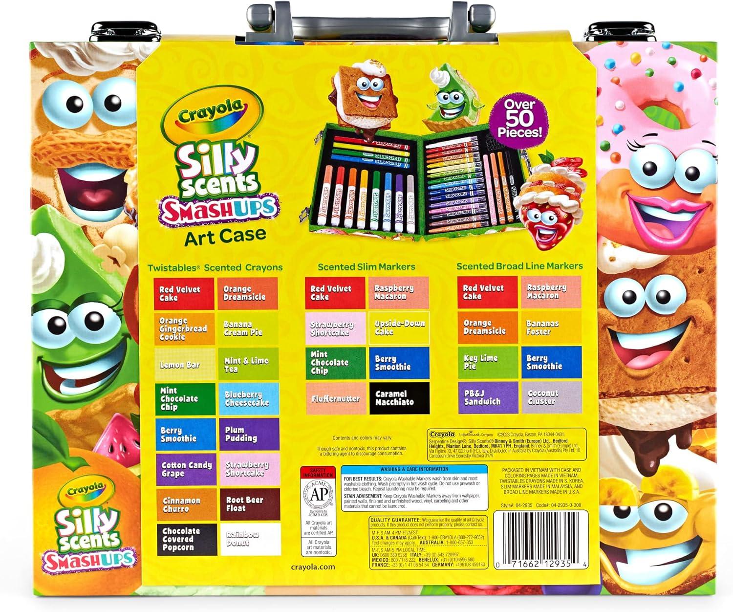 Crayola Limited Edition Coloring Set (115pcs), Kids Drawing Supplies Kit with Crayons, Markers & Colored Pencils, Birthday, Holiday for Kids, 5+(Silly Scents Smash Up)