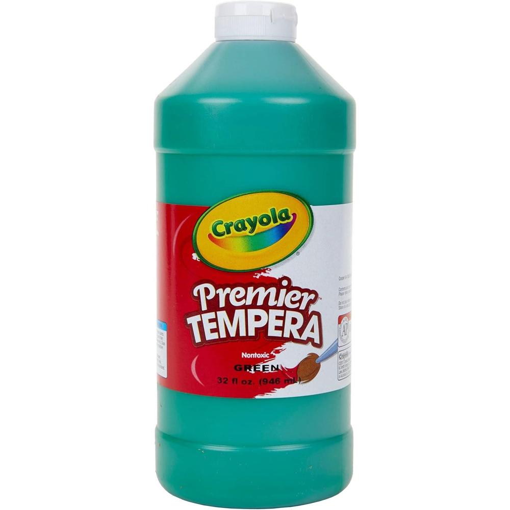 Crayola Tempera Paint, Green Kids Paint, 32 oz, School Painting Supplies, Gifts for Kids, 3, 4, 5, 6