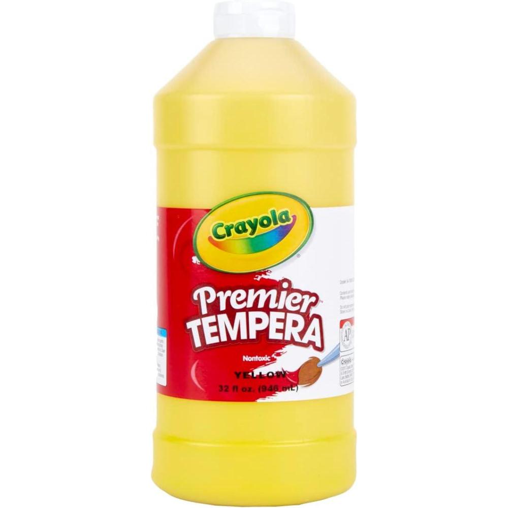 Crayola Tempera Paint, Yellow Kids Paint, 32oz (54-1232-034)
