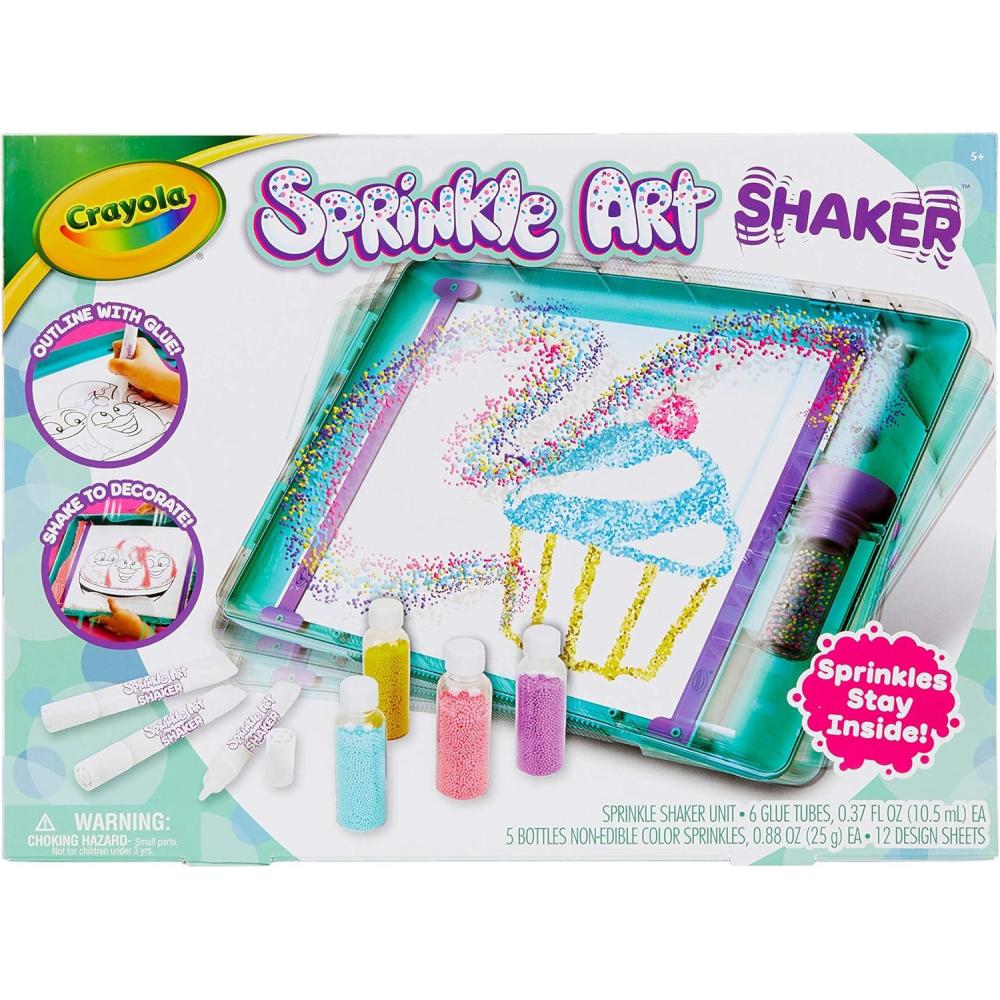 Crayola Sprinkle Art Shaker, Rainbow Arts and Crafts, Gifts for Girls & Boys, Ages 5, 6, 7, 8(Standard)