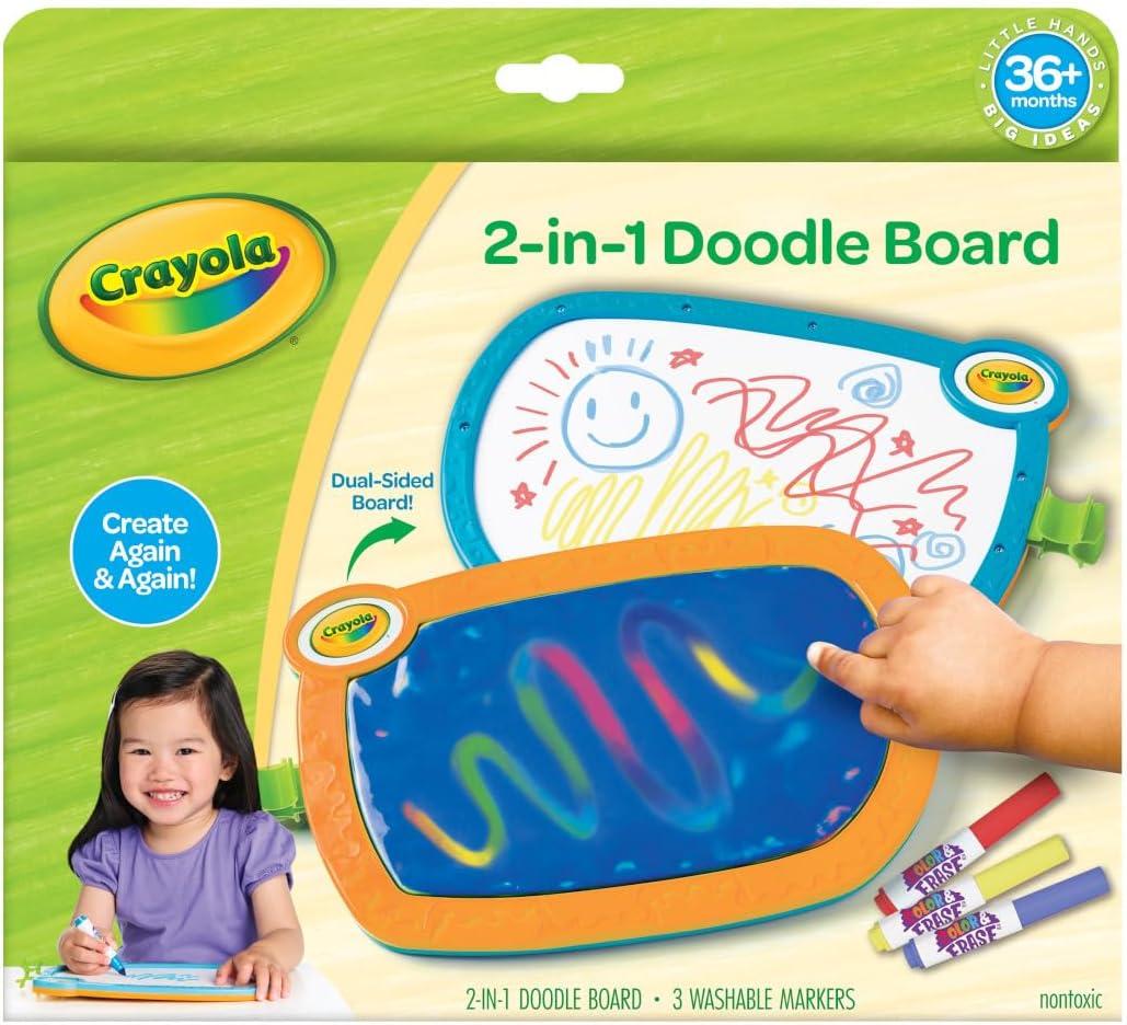 Crayola Toddler Touch Lights, Musical Sensory Toys for Toddlers, Holiday, Light Up Drawing Pad, Mess Free Painting, Travel Activity, 2+(Doodle Board)