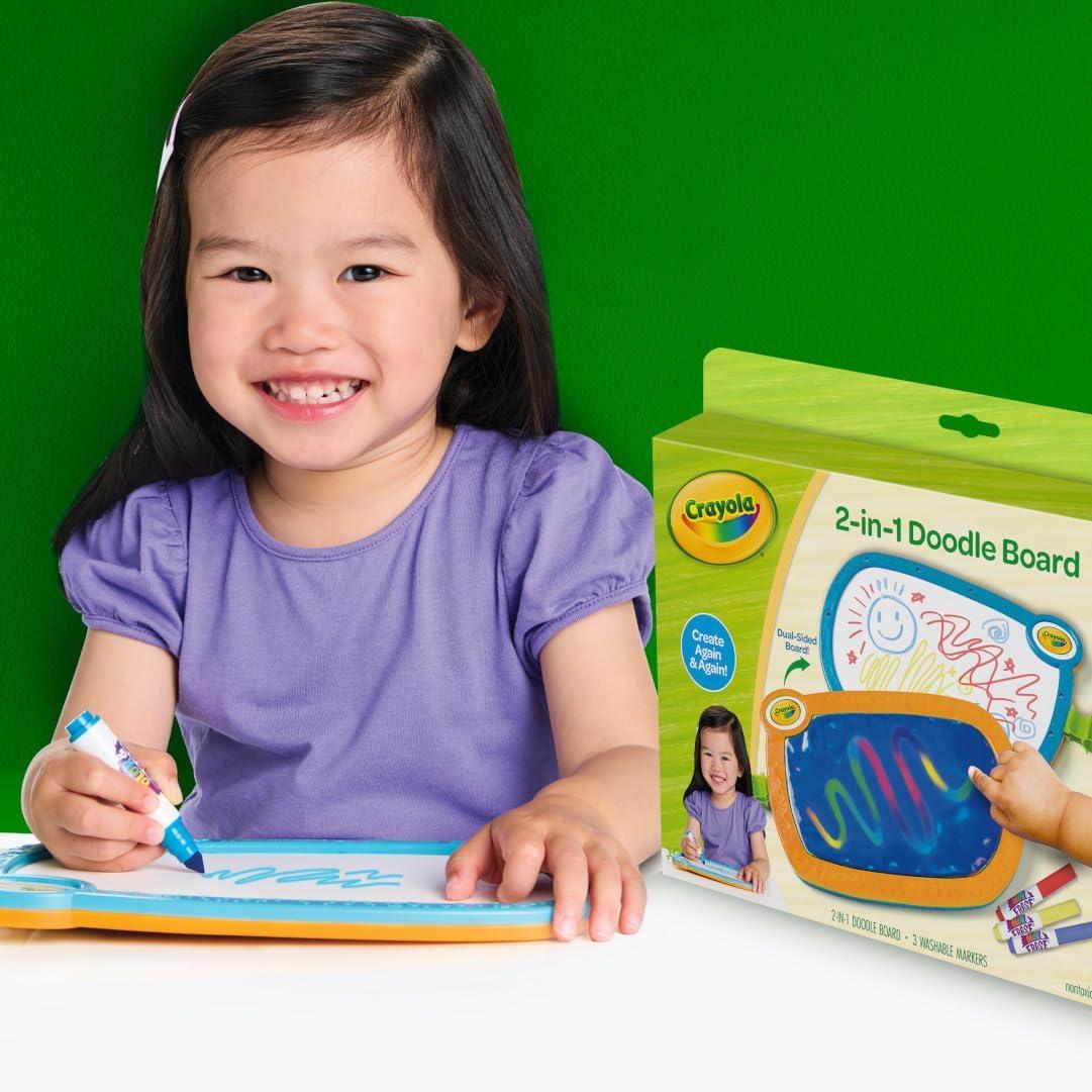 Crayola Toddler Touch Lights, Musical Sensory Toys for Toddlers, Holiday, Light Up Drawing Pad, Mess Free Painting, Travel Activity, 2+(Doodle Board)