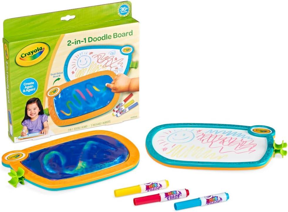 Crayola Toddler Touch Lights, Musical Sensory Toys for Toddlers, Holiday, Light Up Drawing Pad, Mess Free Painting, Travel Activity, 2+(Doodle Board)