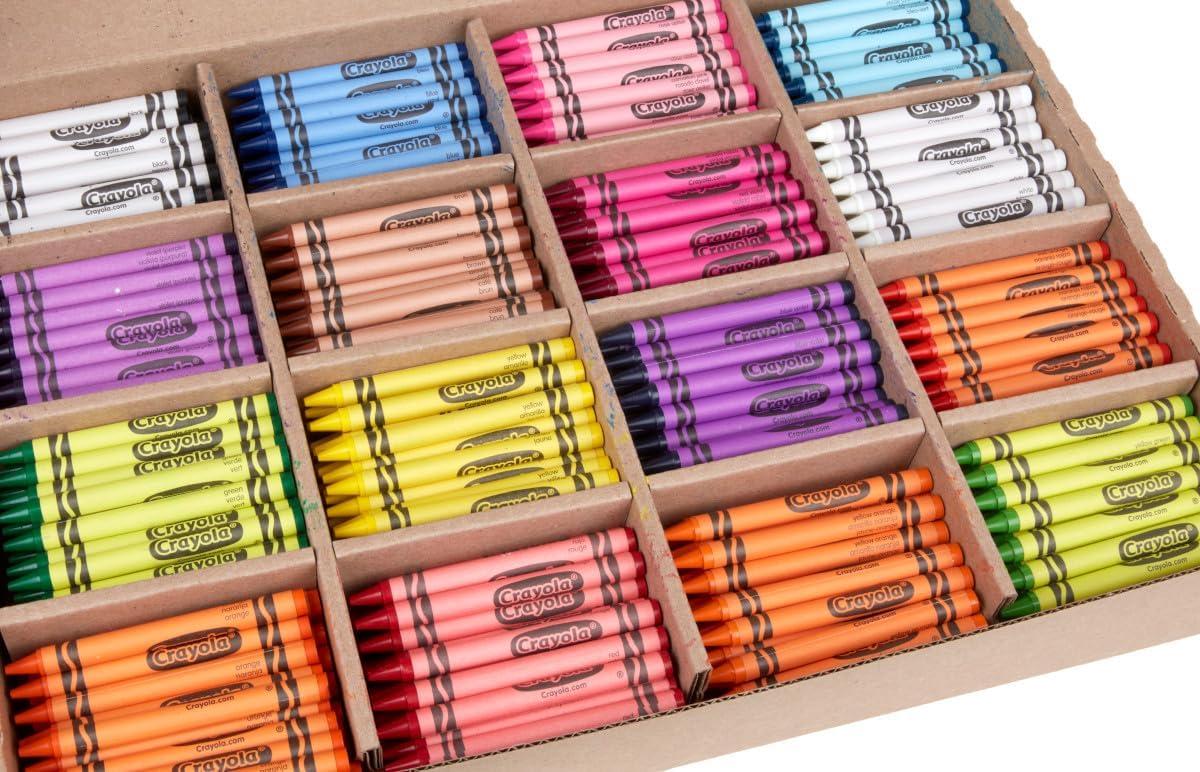 Crayola Bulk Crayon Classpack – 800ct (16 Colors), Bulk Teacher Supplies & Classroom Essentials for School, Arts & Crafts Crayons for Kids, Ages 3, 4, 5