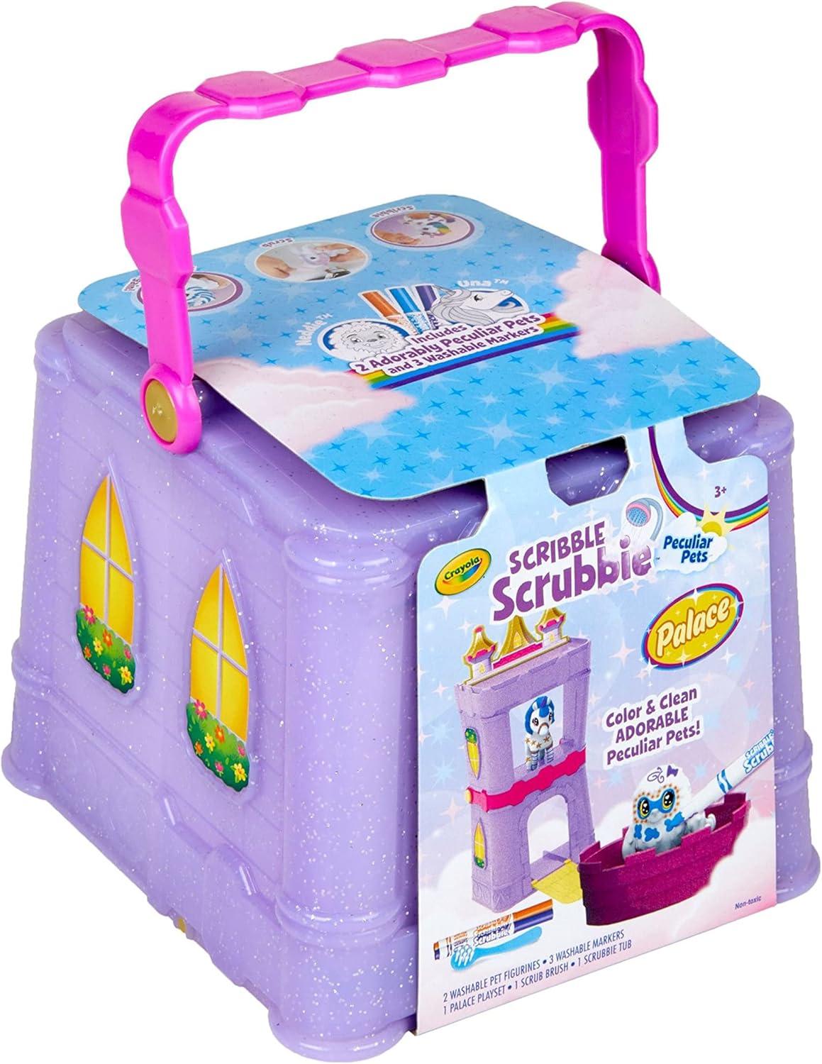 Crayola Scribble Scrubbie Peculiar Pets, Palace Playset with Yeti & Unicorn Toys, Kids Gifts for Girls & Boys, Ages 3, 4, 5, 9(Palace Playset)