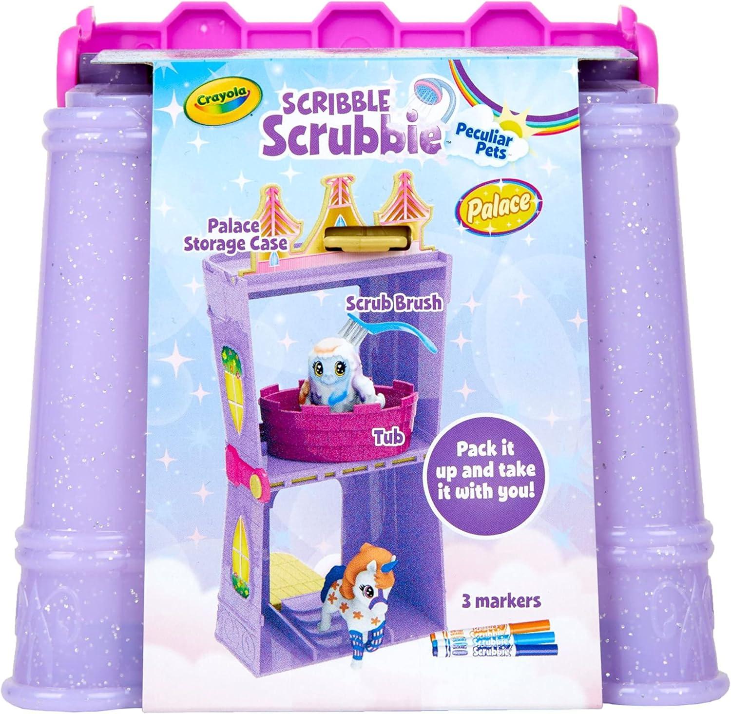 Crayola Scribble Scrubbie Peculiar Pets, Palace Playset with Yeti & Unicorn Toys, Kids Gifts for Girls & Boys, Ages 3, 4, 5, 9(Palace Playset)