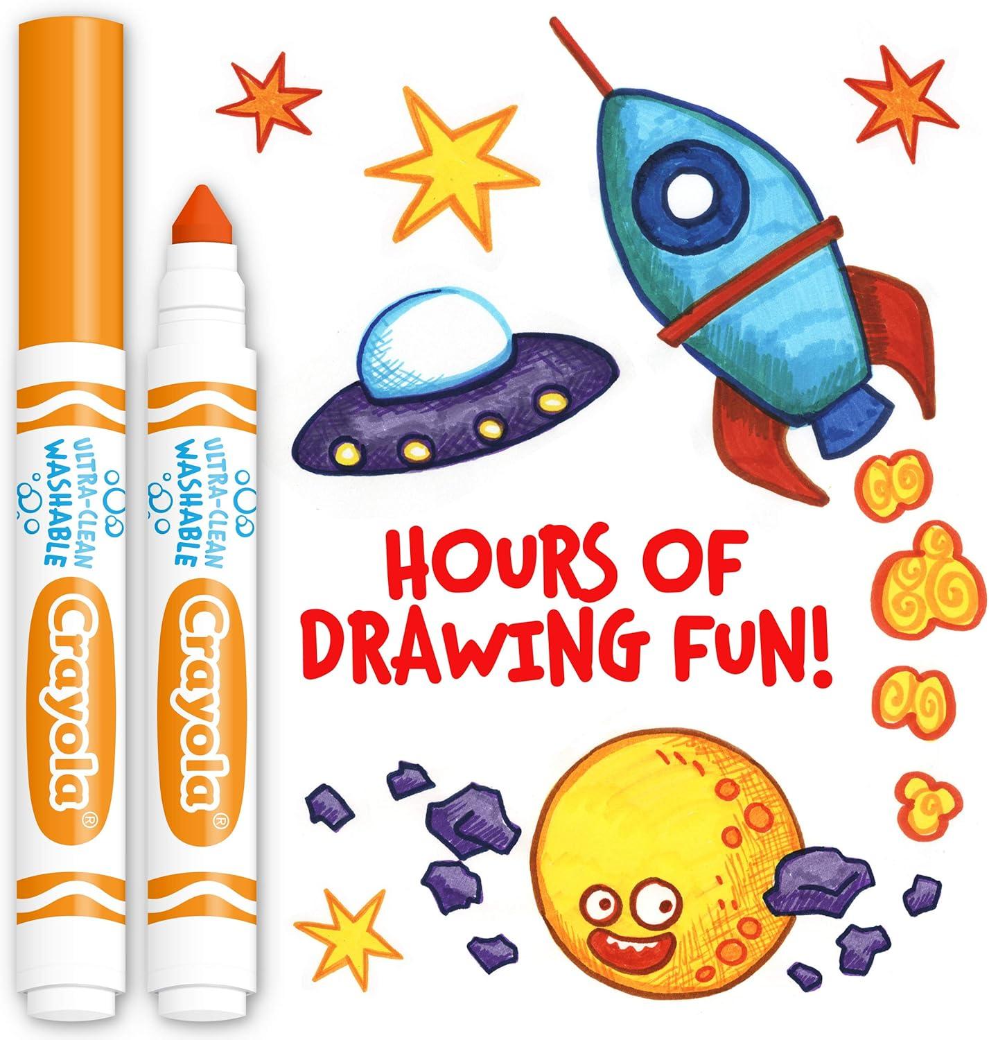 Crayola 12 Count Washable Bulk Markers, Green(Orange)