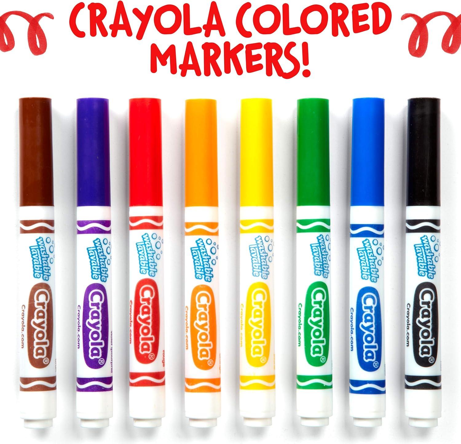 Crayola 12 Count Washable Bulk Markers, Green(Orange)