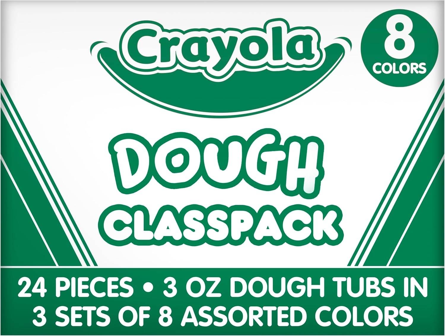 Crayola Dough Classpack – 8 Assorted Colors (48 Count), 3oz Kids Dough, Classroom Supplies, Teacher Must Haves, Nontoxic, Ages 3+(24 Count)
