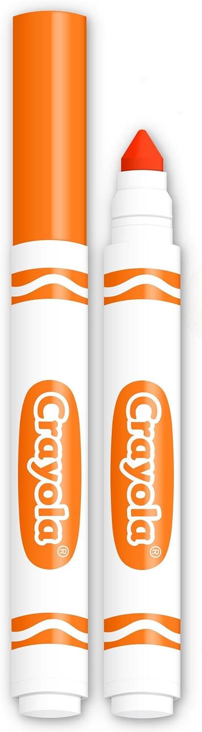 Crayola Broad Line Markers – Black (12ct), Markers for Kids, Bulk School Supplies for Teachers, Nontoxic, Marker Refill with Reusable Box(Orange)