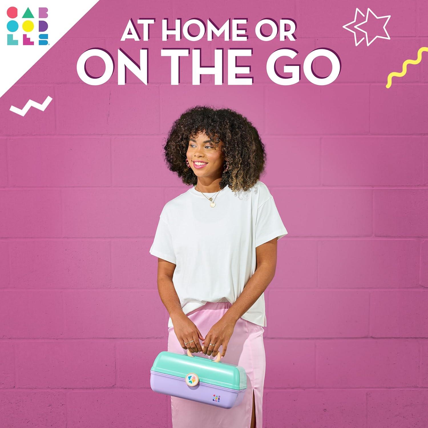Caboodles On-The-Go-Girl Case(Violet over Clear Silver Sparkle)