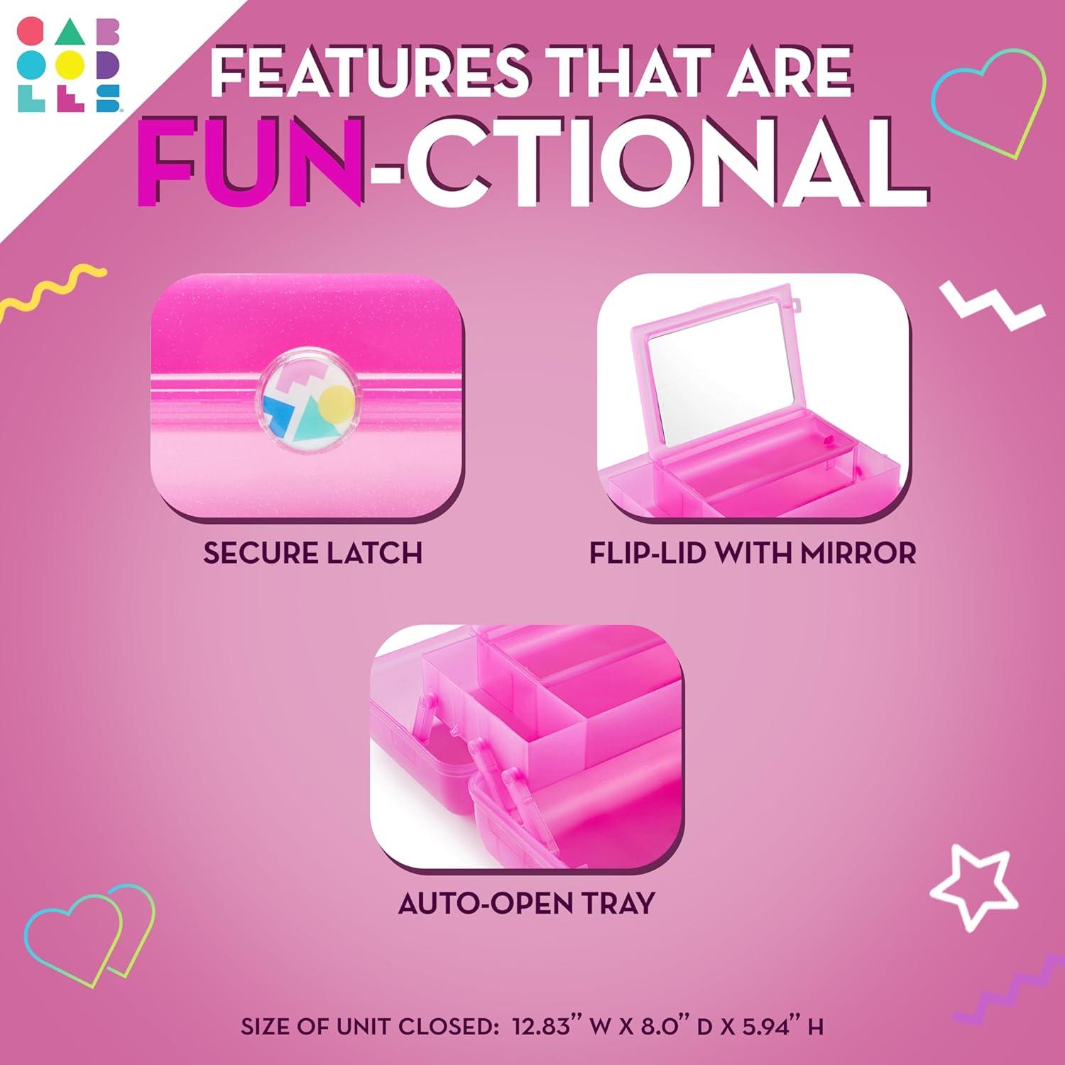 Caboodles On-The-Go-Girl Case(Violet over Clear Silver Sparkle)