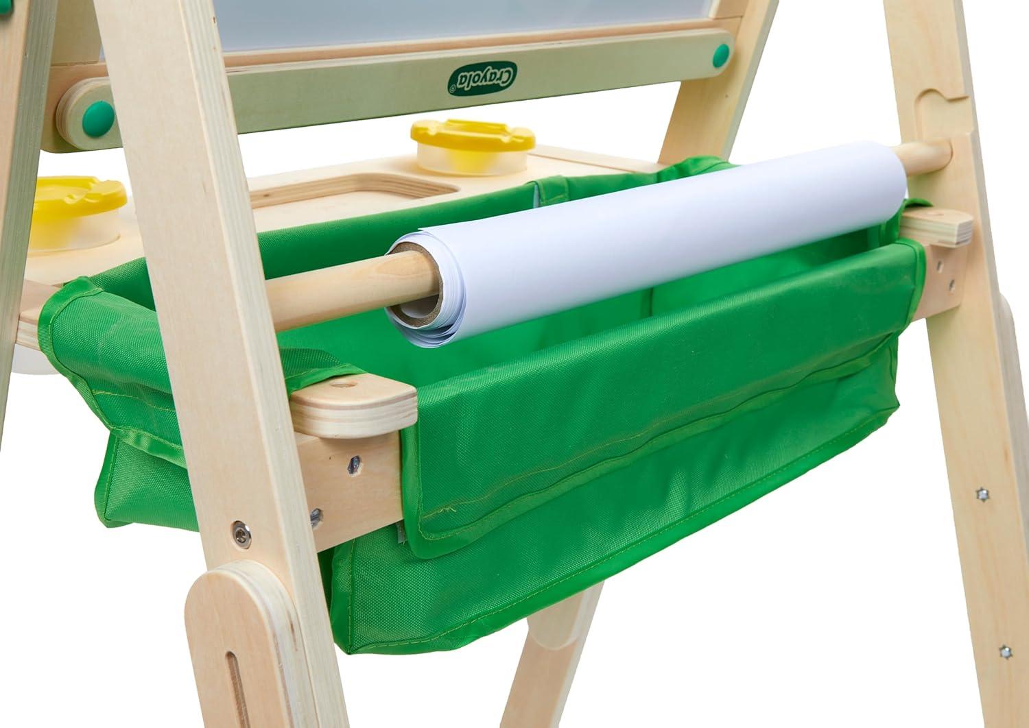 Crayola Wooden Art Easel for Kids, 2-in-1 Dry Erase Board & Chalkboard, Gifts for Toddlers, Ages 3, 4, 5(Super Easel)