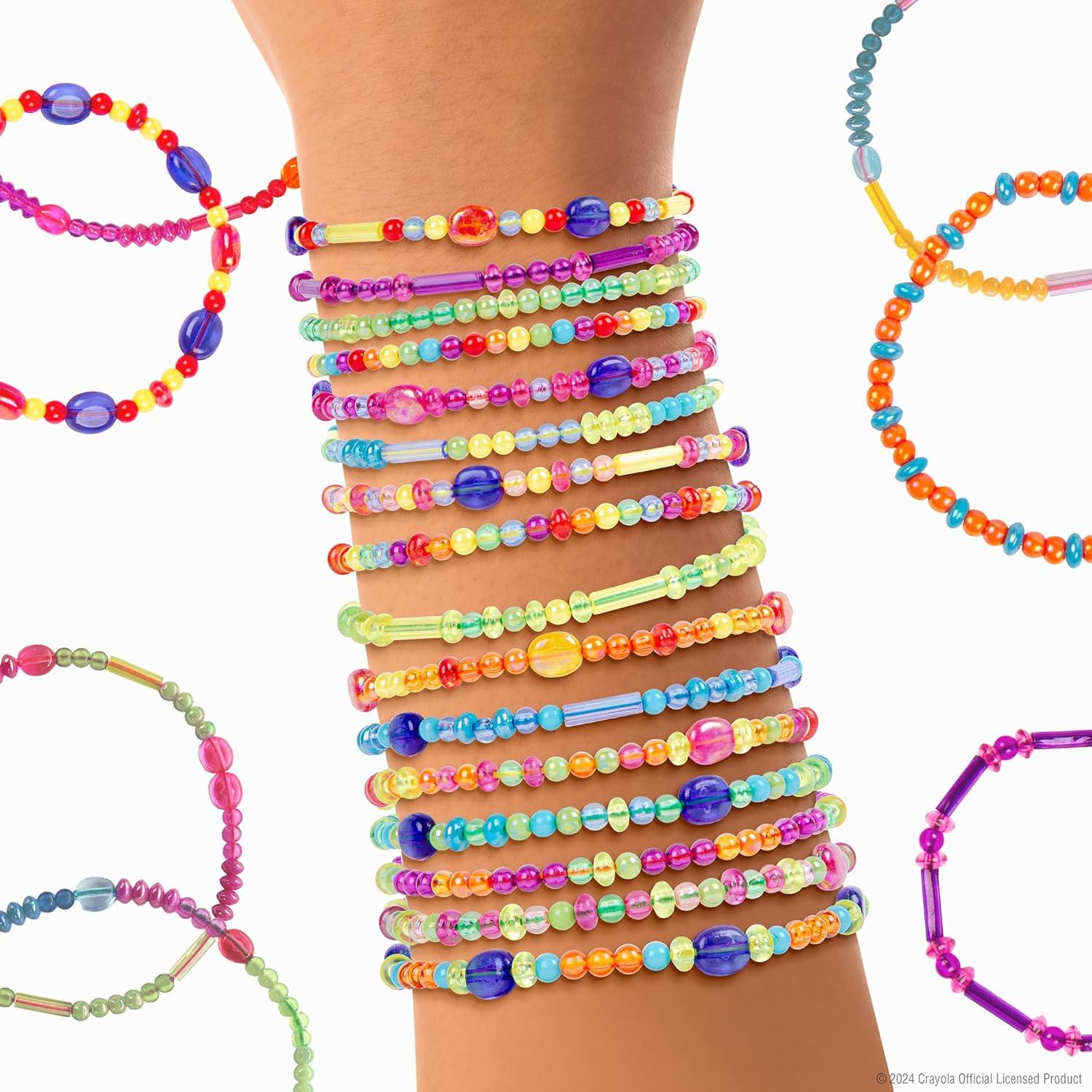Fashion Angels Crayola Creations Color Theory Bead Kit, Multicolored 2,000+ Bead Set & Wheel, DIY Jewelry Kit for Kids, Teen Girls & Boys