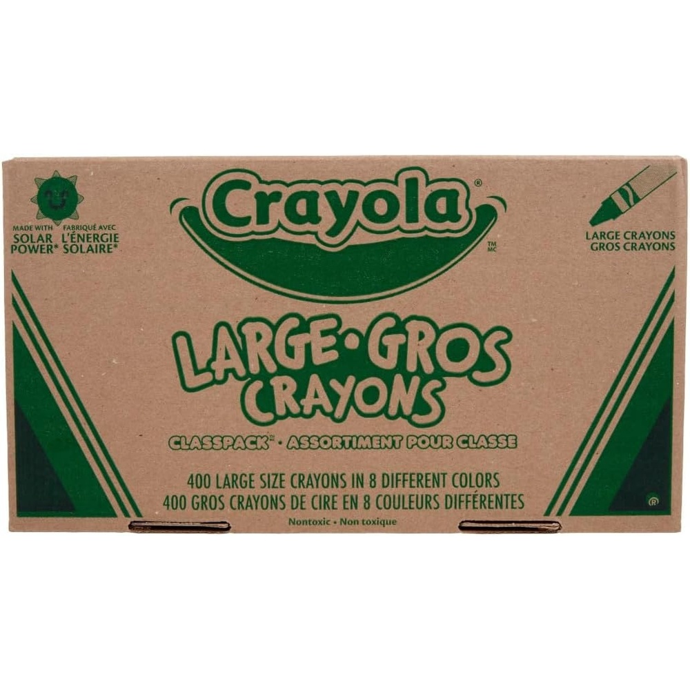 Crayola Triangular Crayon Classpack (256ct), 16 Colors, Bulk Toddler Crayons, Teacher Classroom Must Haves, School Supplies, Preschool & Kindergarten(400 Count (Pack of 1))