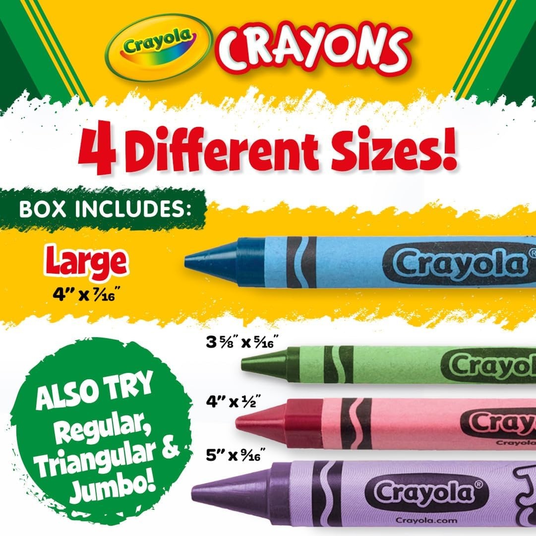 Crayola Triangular Crayon Classpack (256ct), 16 Colors, Bulk Toddler Crayons, Teacher Classroom Must Haves, School Supplies, Preschool & Kindergarten(400 Count (Pack of 1))