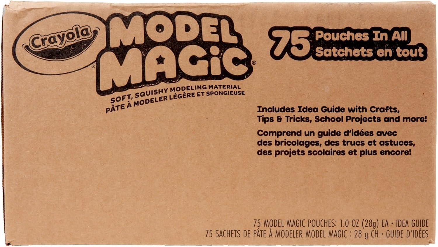 Crayola Model Magic – White (75ct), 1oz Modeling Clay Alternative, Molding Air Dry Clay for Kids, Bulk Classroom Arts & Crafts Supplies for Teachers(White)