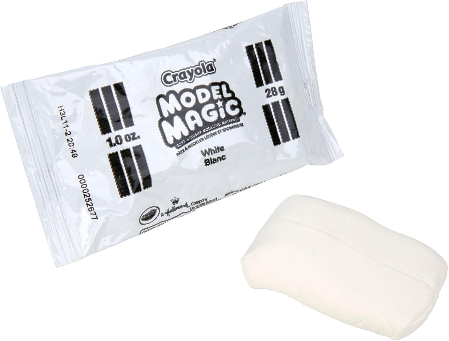 Crayola Model Magic – White (75ct), 1oz Modeling Clay Alternative, Molding Air Dry Clay for Kids, Bulk Classroom Arts & Crafts Supplies for Teachers(White)