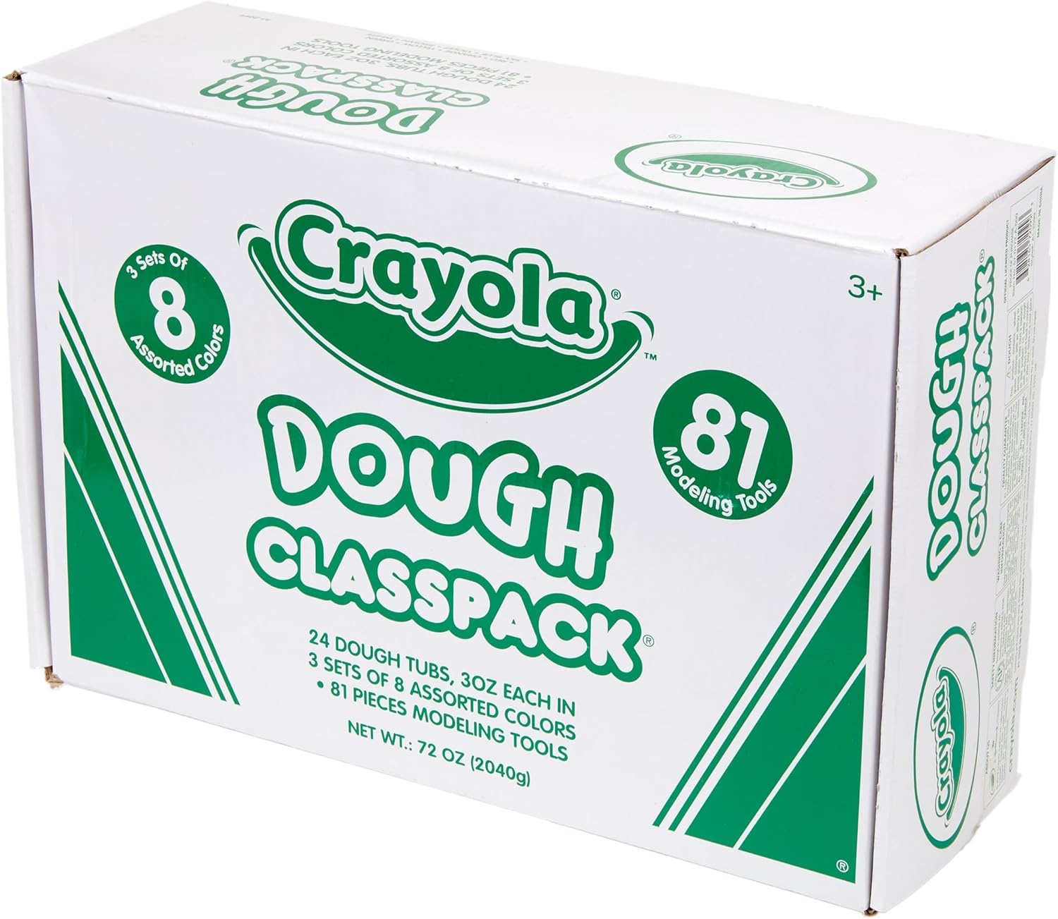 Crayola Dough Classpack – 8 Assorted Colors (48 Count), 3oz Kids Dough, Classroom Supplies, Teacher Must Haves, Nontoxic, Ages 3+(100 Pieces)