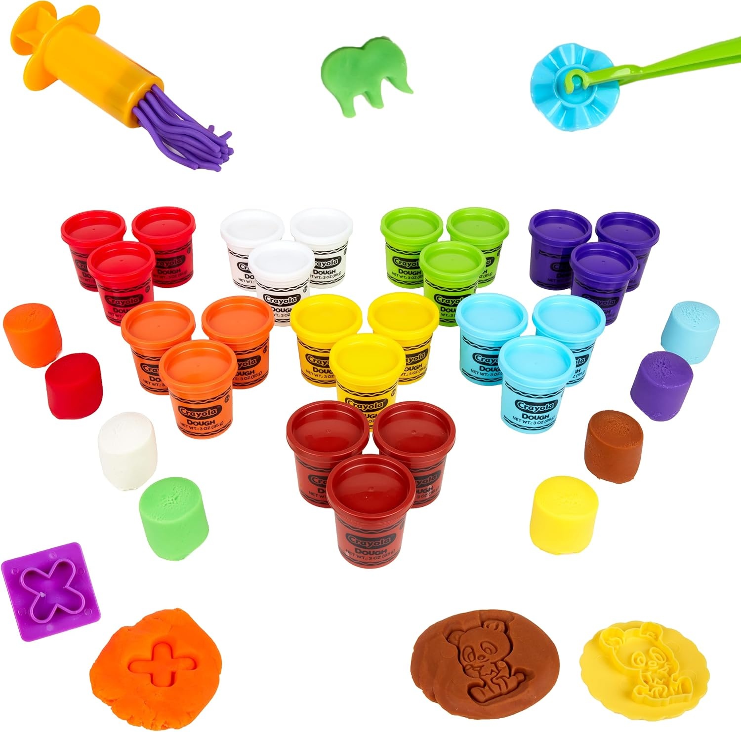 Crayola Dough Classpack – 8 Assorted Colors (48 Count), 3oz Kids Dough, Classroom Supplies, Teacher Must Haves, Nontoxic, Ages 3+(100 Pieces)