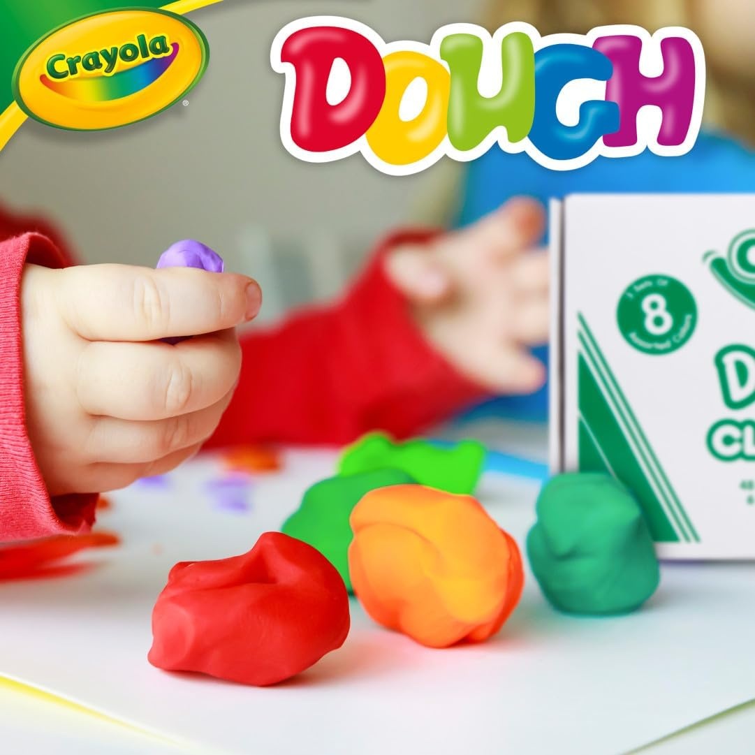 Crayola Dough Classpack – 8 Assorted Colors (48 Count), 3oz Kids Dough, Classroom Supplies, Teacher Must Haves, Nontoxic, Ages 3+(100 Pieces)
