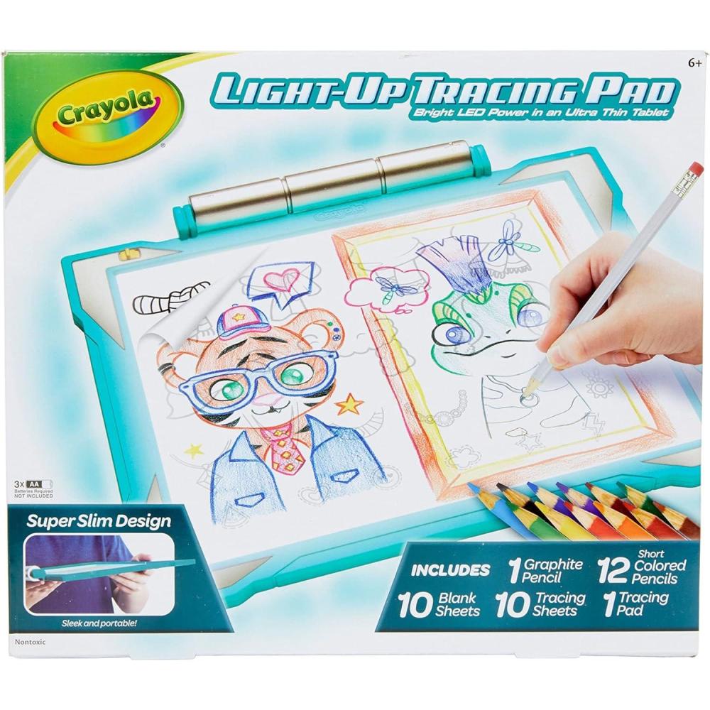 Crayola Light Up Tracing Pad – Teal, Kids Light Board For Tracing & Sketching, Kids Toys, Gifts for Girls & Boys, 6+ [Amazon Exclusive](Teal)
