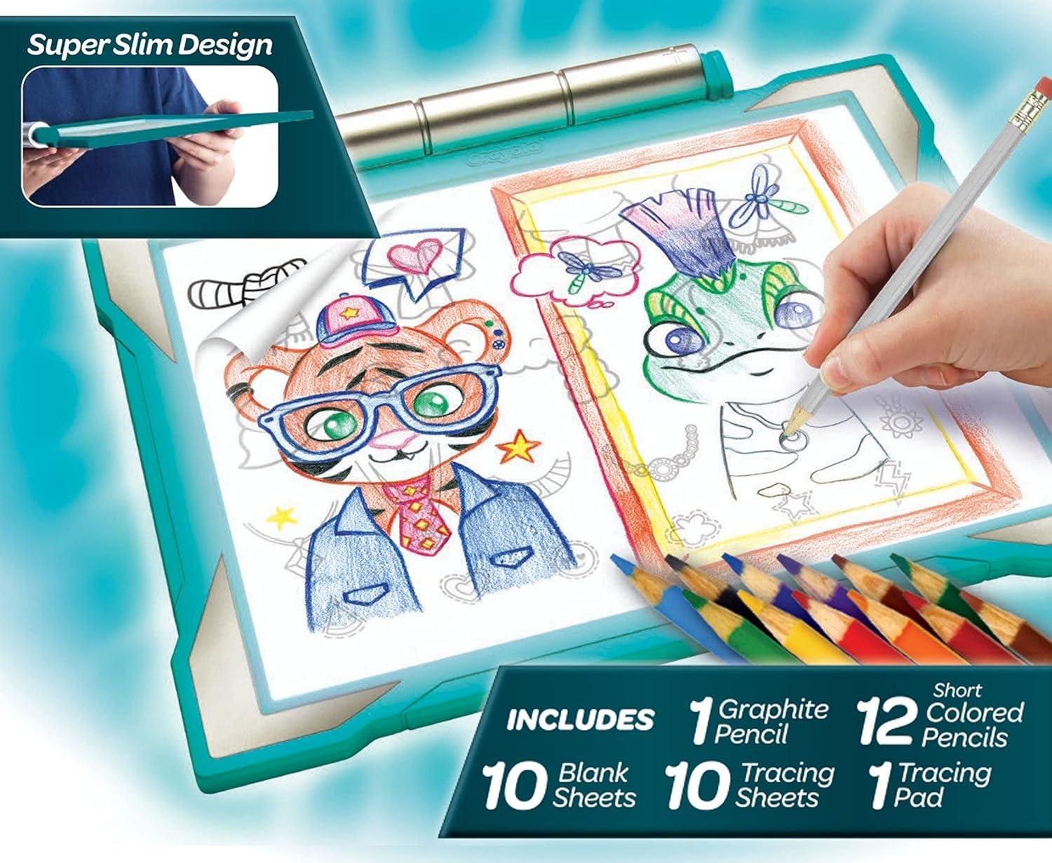 Crayola Light Up Tracing Pad – Teal, Kids Light Board For Tracing & Sketching, Kids Toys, Gifts for Girls & Boys, 6+ [Amazon Exclusive](Teal)