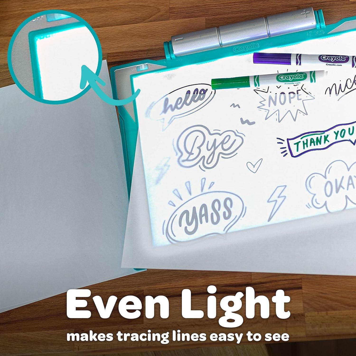 Crayola Light Up Tracing Pad – Teal, Kids Light Board For Tracing & Sketching, Kids Toys, Gifts for Girls & Boys, 6+ [Amazon Exclusive](Teal)