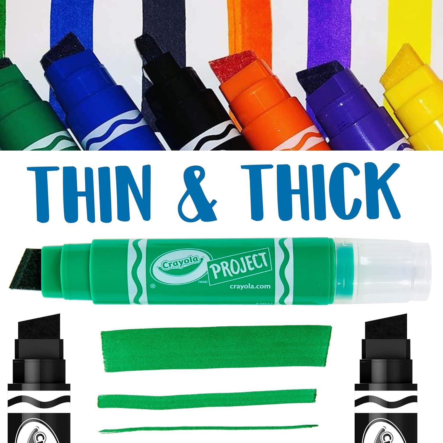 Crayola XL Poster Markers, Assorted Classic Colors, School Supplies, 4 Count(Classic)